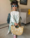 Thin Bamboo Baby Poncho- Malabar Green