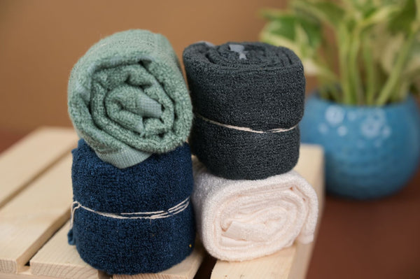 Bamboo Terry Face towel Set of 4 33*33 cm - Madake Bamboo Solutions bamboo giftbamboo towelbath towel