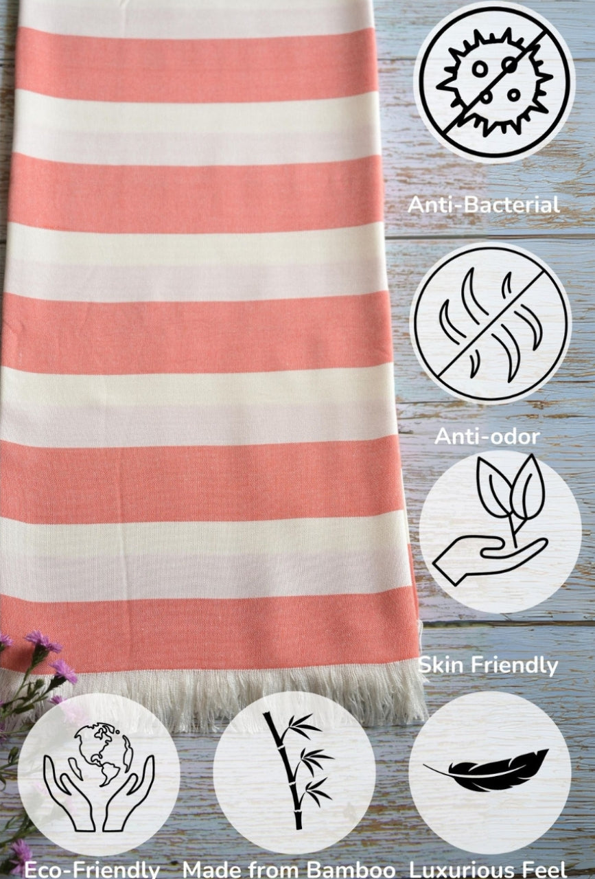 Personalized Thin bamboo bath towel- Cotton Candy 160*90cm