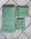 Bamboo Fluffy Bath set, 1 Bath 560 GSM , 1 Hand and 1 face towel Terry 480 GSM- Ethical Green