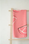 anARTIST by Madake Printed bamboo bath towel- Pink Lemon