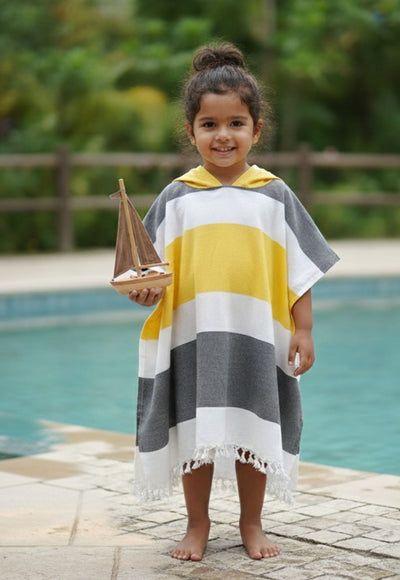 Personalized Thin Bamboo Baby Poncho- Honey Bee
