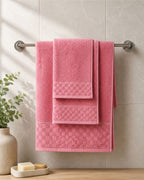 Personalized Fluffy Bamboo Bath towel Terry 560 GSM-150*72 cm-Blush Pink