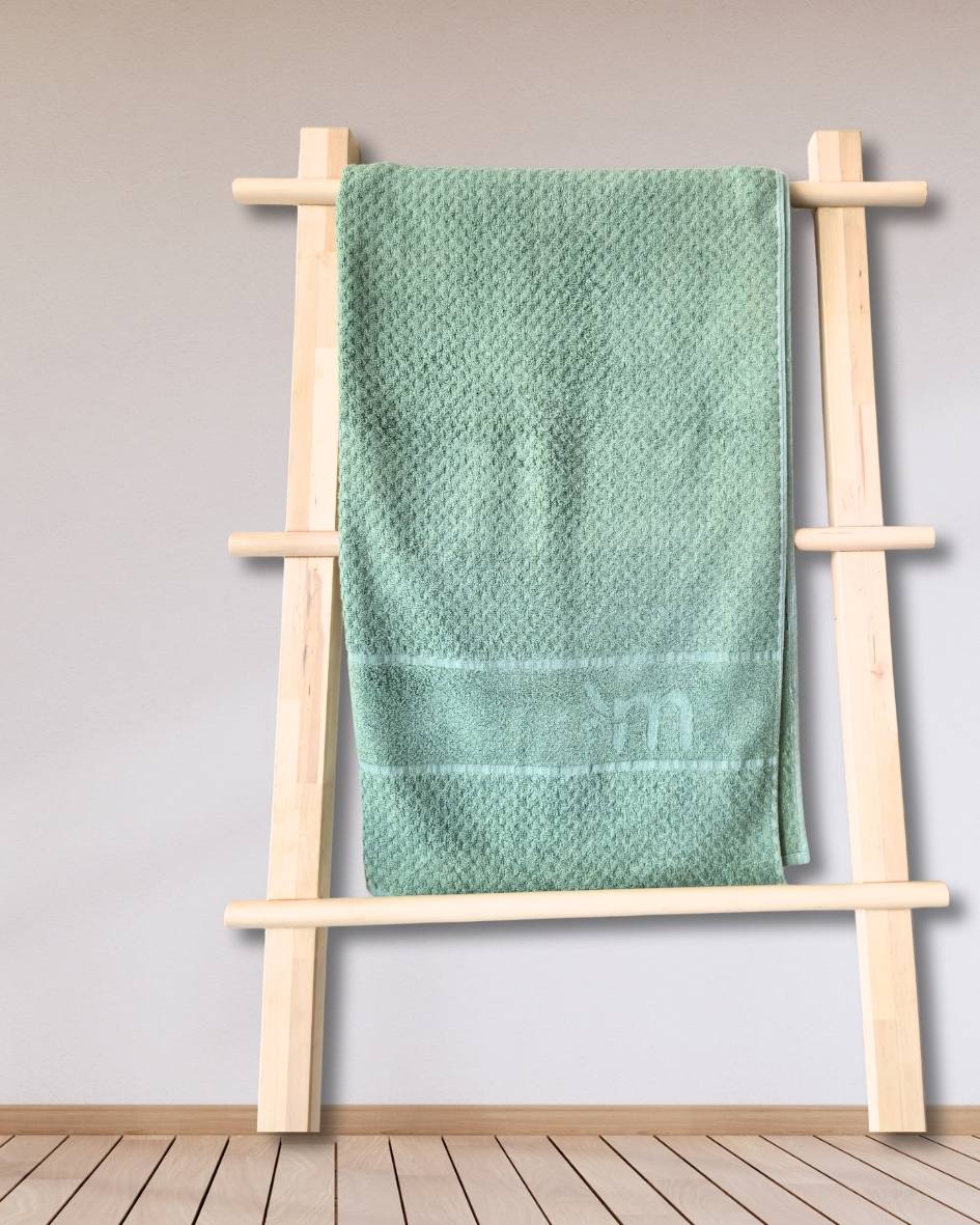 Personalized Fluffy Bamboo Bath towel Terry 560 GSM-150*72 cm-Ethical Green