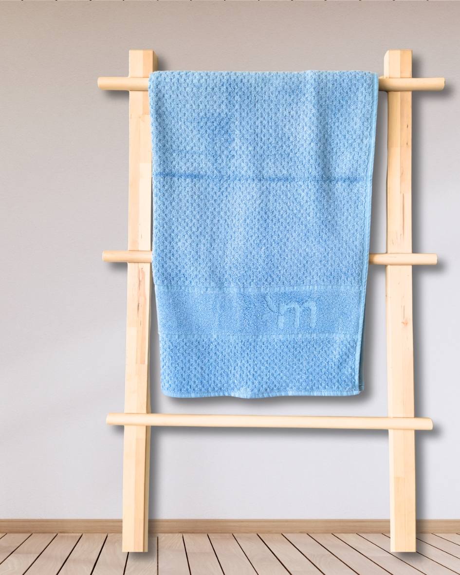 Personalized Fluffy Bamboo Bath towel Terry 560 GSM-150*72 cm-Frosted Blue