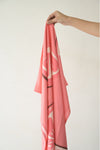 anARTIST by Madake Printed bamboo bath towel- Pink Lemon