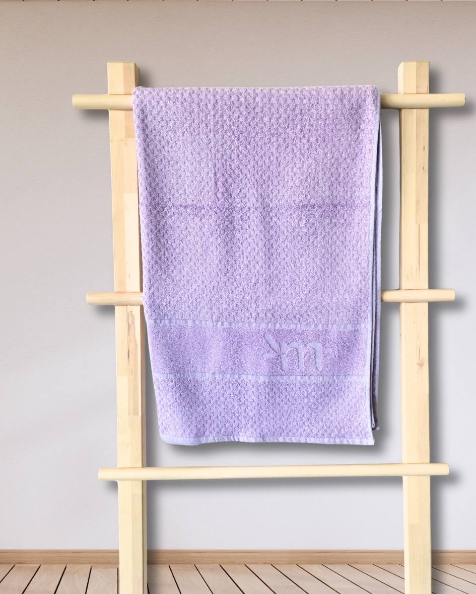 Personalized Fluffy Bamboo Bath towel Terry 560 GSM-150*72 cm-Dusty Lilac