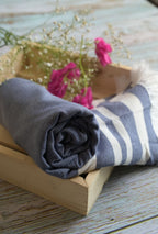 Personalized Thin bamboo bath towel- Powder Blue 160*75cm