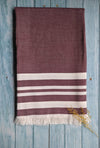 Madake Thin bamboo bath towel- Red Wood 160*75cm