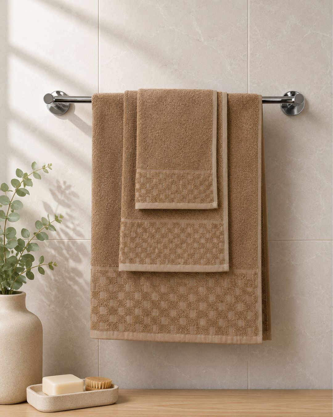 Personalized Bamboo Hand Towel/Fitness Towel 40*60cm- Sweet Caramel