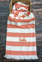 Personalized Thin bamboo bath towel- Cotton Candy 160*90cm
