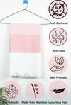 Madake Thin bamboo bath towel- Peach Melba 160*75cm