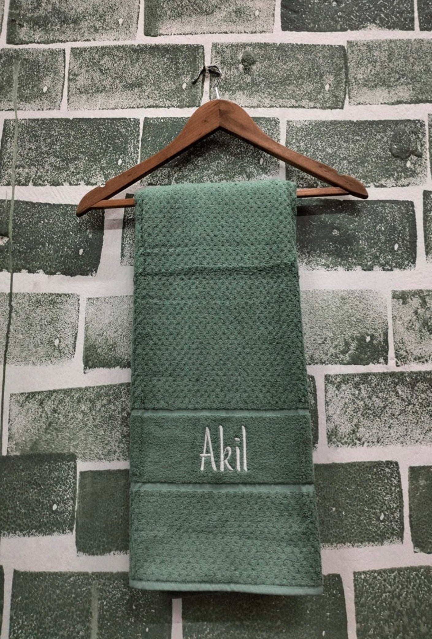 Personalized Fluffy Bamboo Bath towel Terry 560 GSM-150*72 cm-Ethical Green