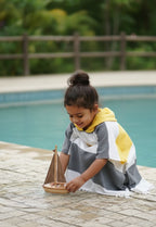 Personalized Thin Bamboo Baby Poncho- Honey Bee