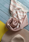 Madake Thin bamboo bath towel- Pink Salt 160*75cm