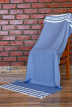 Personalized Thin bamboo bath towel- Powder Blue 160*75cm