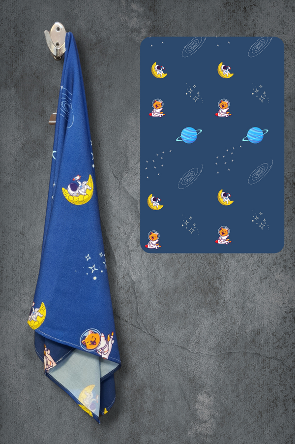 Thin Bamboo Kids towel-Space Traveler 124*68cm