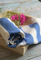 Personalized Thin bamboo bath towel- Vacation Blue 160*75cm