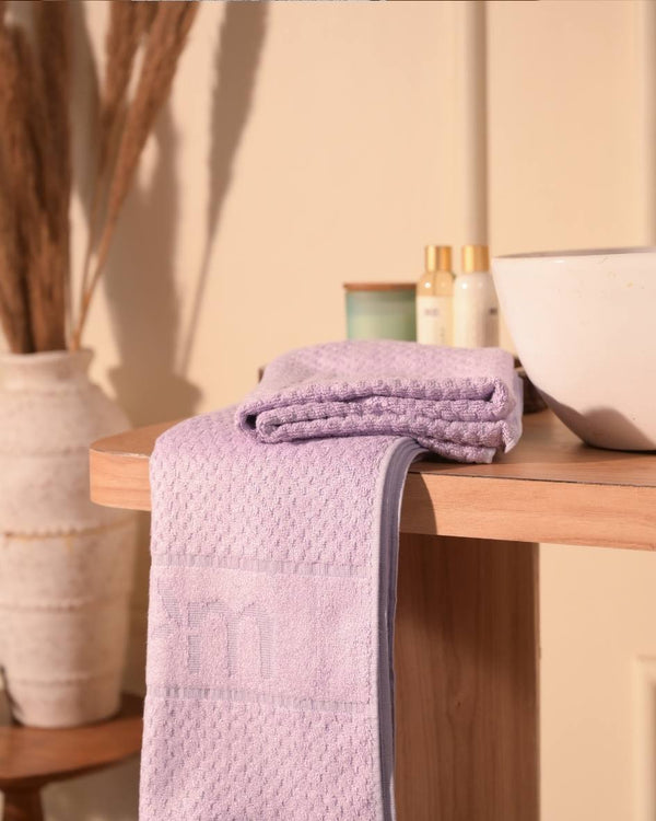 Bamboo Fluffy Bath towel Terry 560 GSM-Dusty Lilac