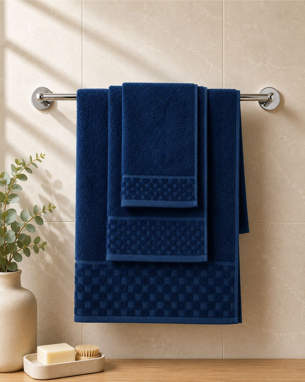 Personalized Bamboo Hand Towel/Fitness Towel 40*60cm- Tru Blue
