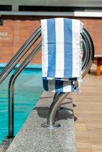 Personalized Thin bamboo bath towel- Vacation Blue 160*75cm