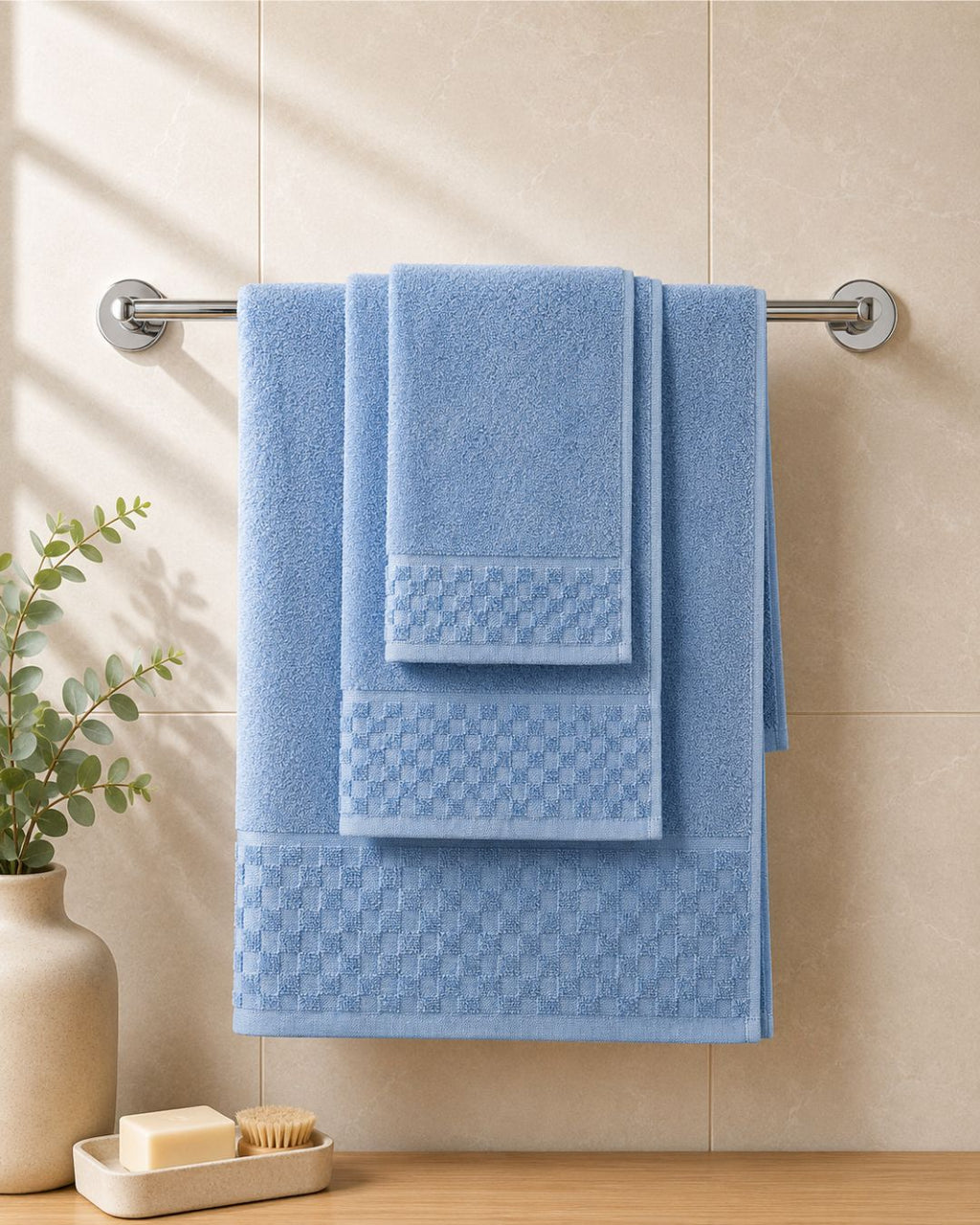 Personalized Bamboo Hand Towel/Fitness Towel 40*60cm- Frosted Blue