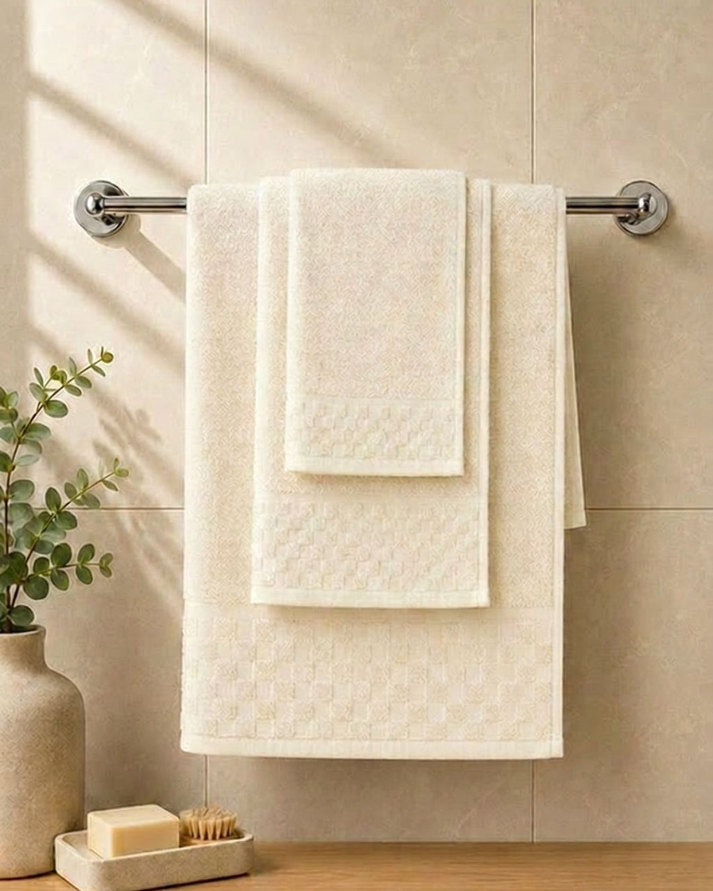 Personalized Bamboo Hand Towel/Fitness Towel 40*60cm- Almost White