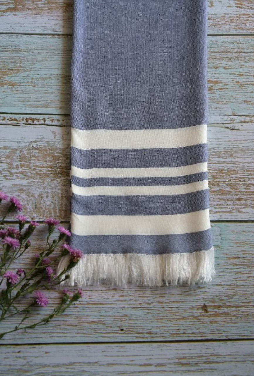 Personalized Thin bamboo bath towel- Powder Blue 160*75cm