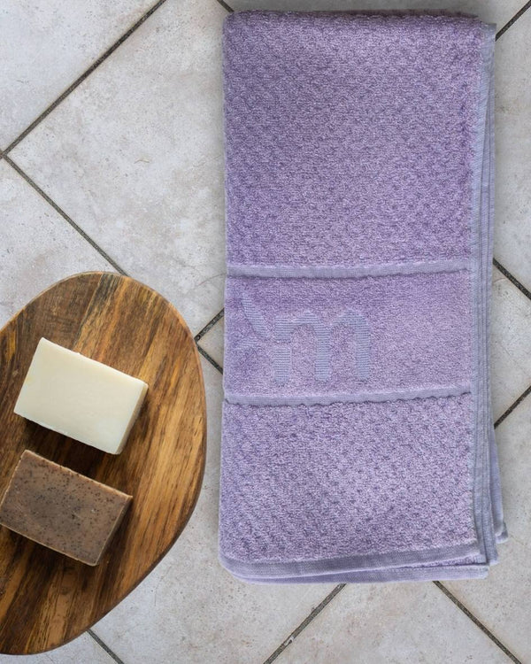 Bamboo Fluffy Bath set, 1 Bath 560 GSM , 1 Hand and 1 face towel Terry 480 GSM- Dusty Lilac