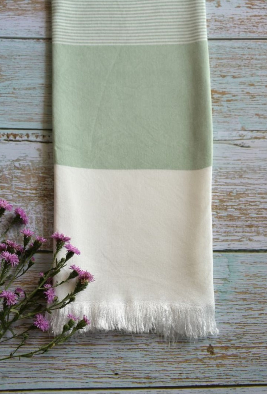 Madake Thin bamboo bath towel- Malabar Green 160*75cm