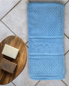 Bamboo Fluffy Bath set, 1 Bath 560 GSM , 1 Hand and 1 face towel Terry 480 GSM- Frosted Blue