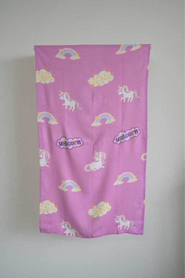 Thin Bamboo Kids Towel- Chill Unicorn 124*68cm