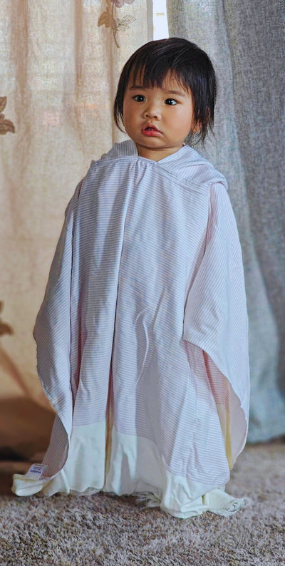 Personalized Thin Bamboo Baby Poncho- Groovy Lilac