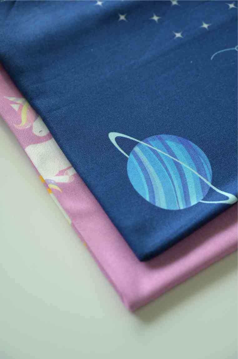 Personalized Thin Bamboo Kids towel - 124*68cm - Space Traveler
