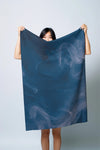 anARTIST by Madake Printed bamboo bath towel- Azure Mist