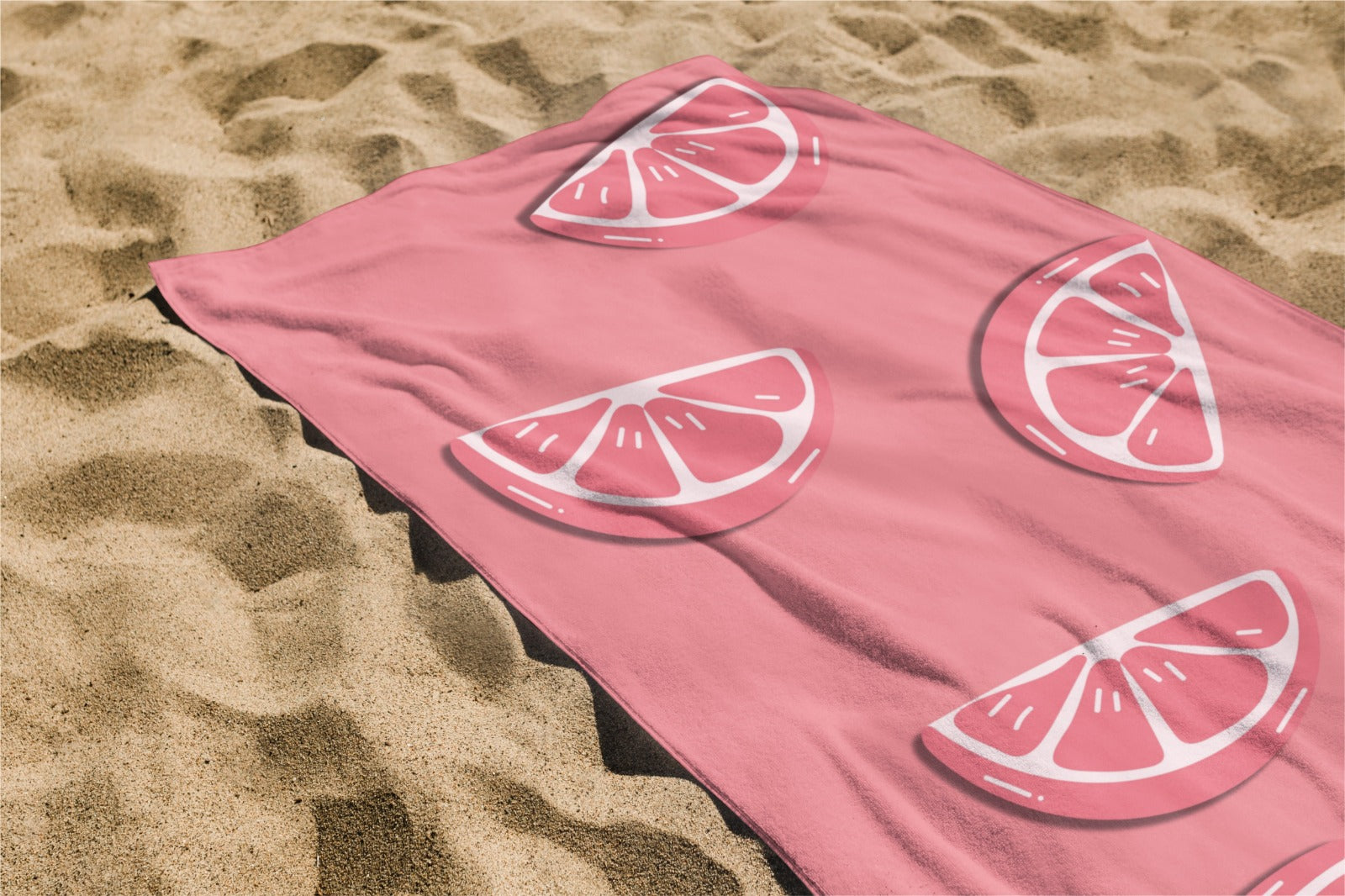 anARTIST by Madake Printed bamboo bath towel- Pink Lemon