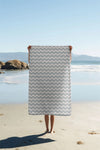 anARTIST by Madake Printed bamboo bath towel- Graphite Vibes