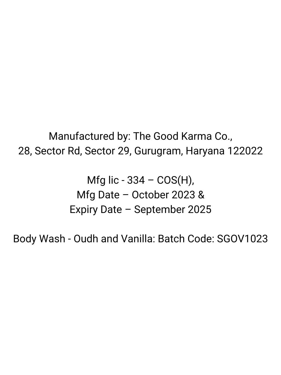 Body Wash - Oudh and Vanilla 1000mL