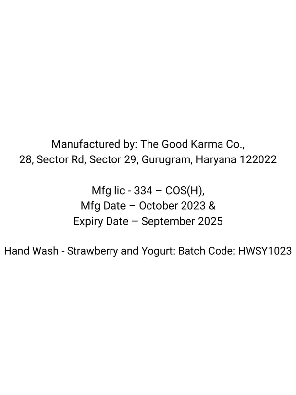 Hand Wash - Strawberry and Yogurt  250mL