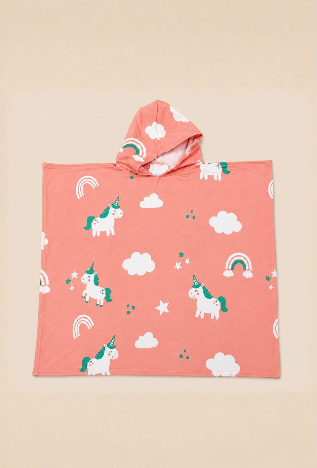 Personalized Thin Bamboo Baby Poncho- Chill Unicorn