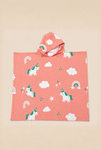 Personalized Thin Bamboo Baby Poncho- Chill Unicorn