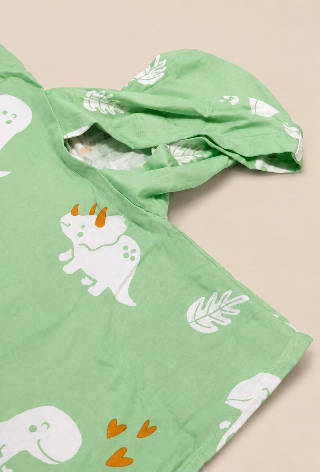Personalized Thin Bamboo Baby Poncho- Cool Dino