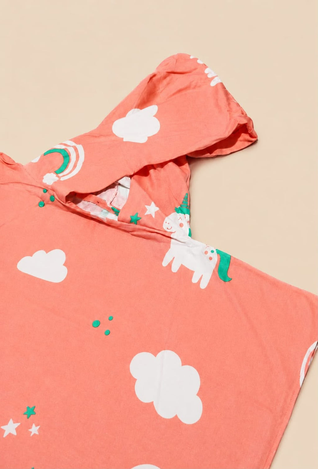 Personalized Thin Bamboo Baby Poncho- Chill Unicorn