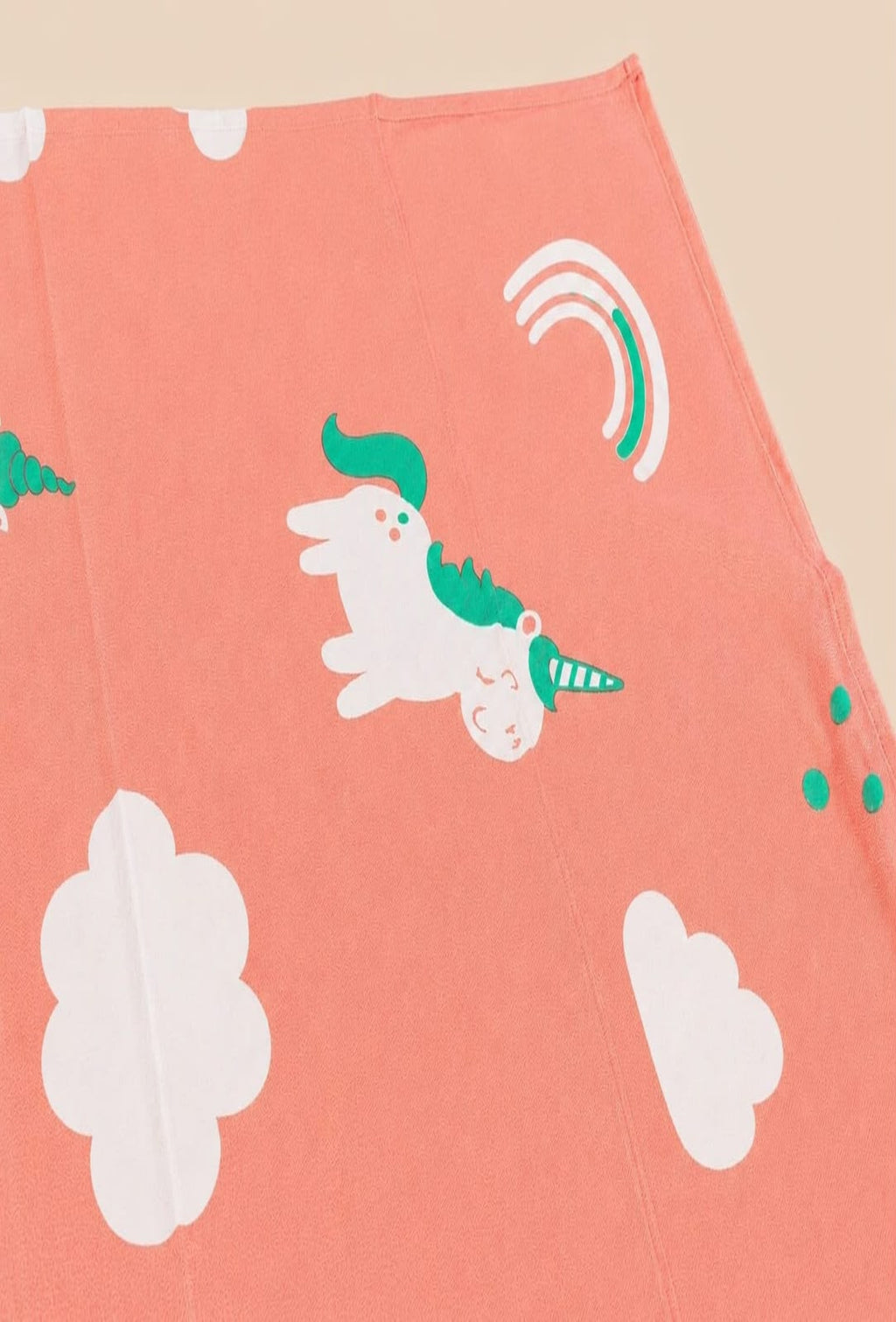 Personalized Thin Bamboo Baby Poncho- Chill Unicorn