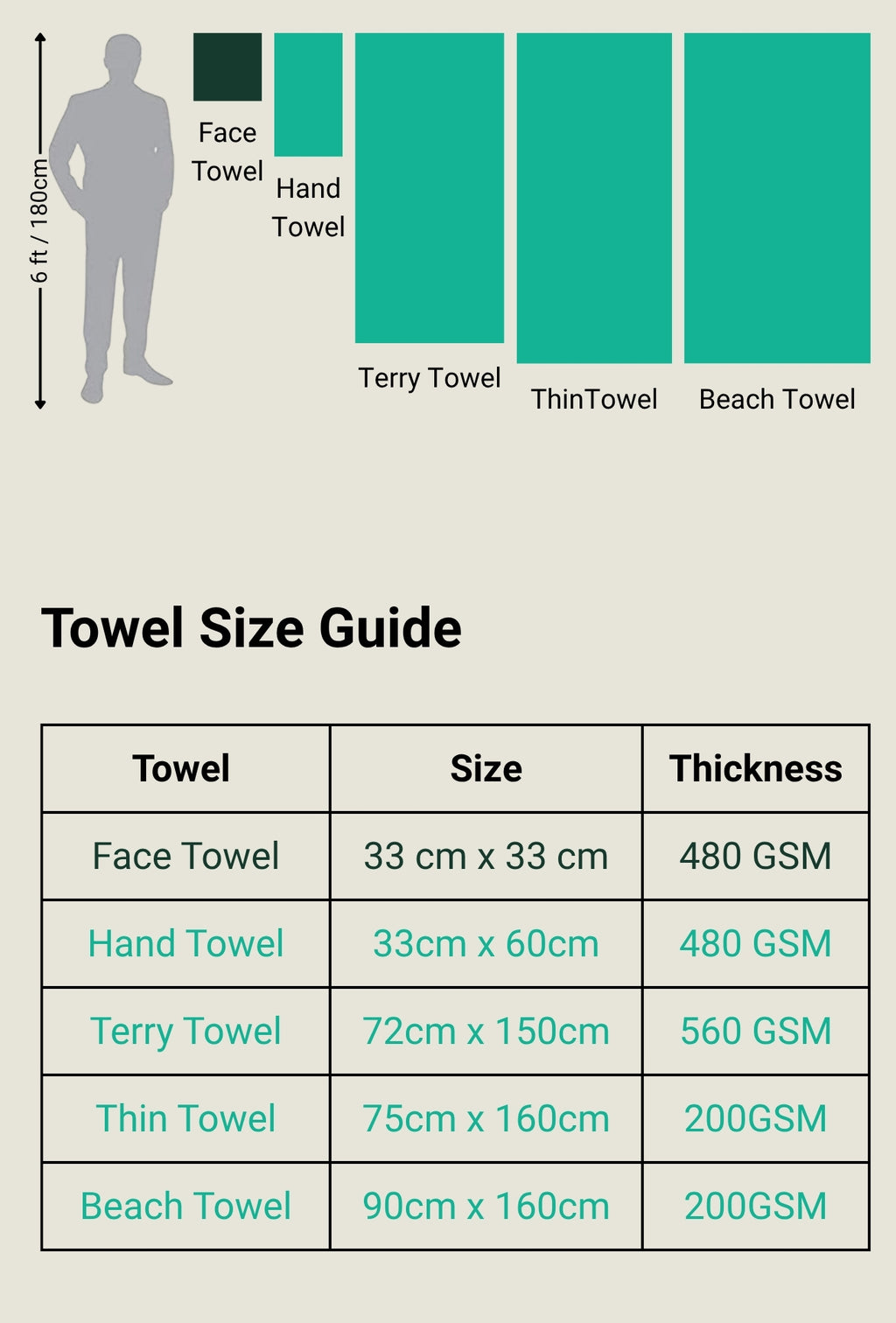 Bamboo Terry Face towel Set of four (33*33cm each)