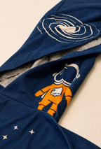 Personalized Thin Bamboo Baby Poncho- Space Traveller