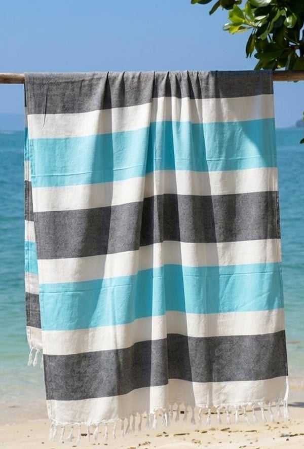 Personalized Thin bamboo bath towel- Coastal Breeze 160*75cm
