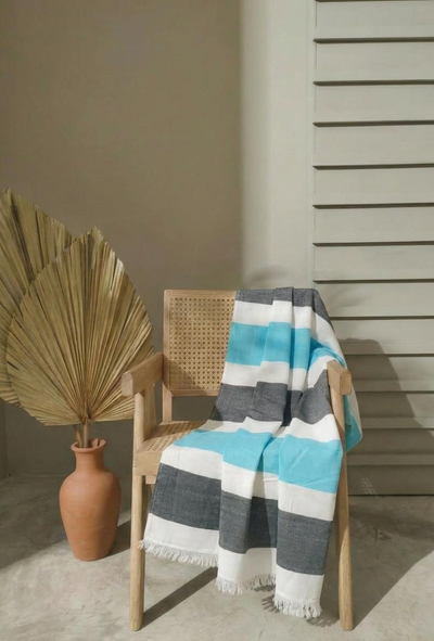 Personalized Thin bamboo bath towel- Coastal Breeze 160*75cm