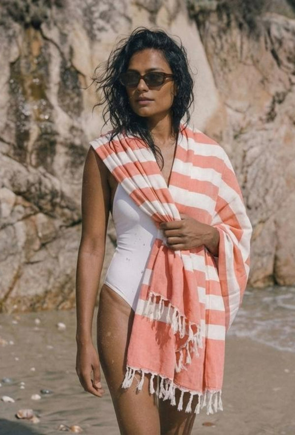 Personalized Thin bamboo bath towel- Cotton Candy 160*90cm