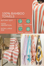 Personalized Thin bamboo bath towel- Cotton Candy 160*90cm